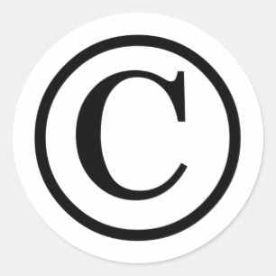 Copyright-Symbolmaterial… Runder Aufkleber