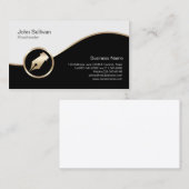 Copywriter Business Card Gold Pen Nib Symbol Visitenkarte (Vorne/Hinten)