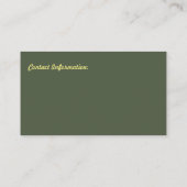 Copywriter Business Card Visitenkarte (Rückseite)