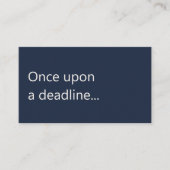 Copywriter Freelance Writer Modern Navy Blue White Visitenkarte (Vorderseite)