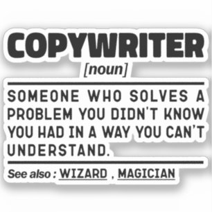Copywriter Noun Cool Worker Vater Sarcastic Redewe Aufkleber