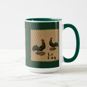 Coqs ein La Ferme Vintag Tasse