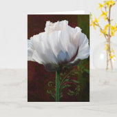 Coquelicot in White Poppy Greeting Card. Karte (Gelbe Blume)