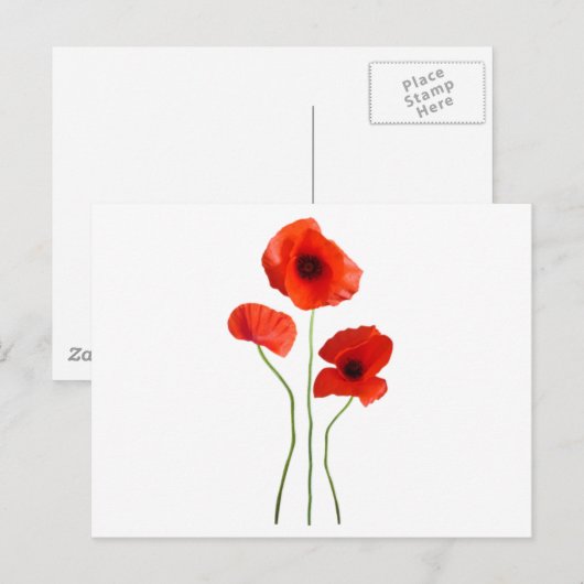 Coquelicot-Mohn Postkarte (Vorne/Hinten)