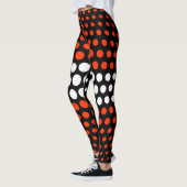 Coquelicot und White Polka Dot Pattern Leggings (Links)