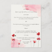 Coquelicots-Begleitkarten Begleitkarte (Vorderseite)