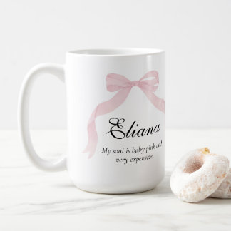 Coquete pink bow Classic Sticker Kaffeetasse