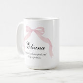 Coquete pink bow Classic Sticker Kaffeetasse (Vorderseite Links)