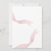 Coquete pink bow Sweet Sixteen invitation Einladung (Rückseite)