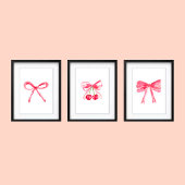 Coquette 12x18 Pink Bows Niedlich Baby Girl Ästhet Bilderwand Sets