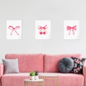 Coquette 16x20 Pink Bows Niedlich Girl Kinderzimme Bilderwand Sets (Wohnzimmer)