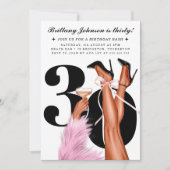 Coquette 30. Geburtstag Einladung (Vorderseite)