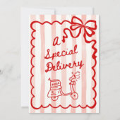 Coquette A little Meatball is on the way Einladung (Rückseite)