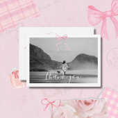 Coquette Abschluss Rosa Band Danke Karte