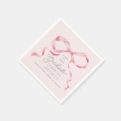 Coquette-Abschlussfeier mit rosa Schleife Serviette (Ecke)