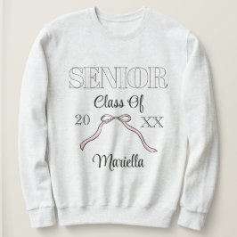 Coquette Abschlussjahr personalisierter rosa Schle Sweatshirt