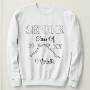 Coquette Abschlussjahr personalisierter rosa Schle Sweatshirt
