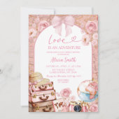 Coquette Adventure Travel Themed Brautparty Inv Einladung (Vorderseite)