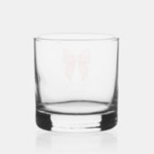 Coquette Aesthetic Cute Pink Bow Personalized Whiskyglas (Rückseite)