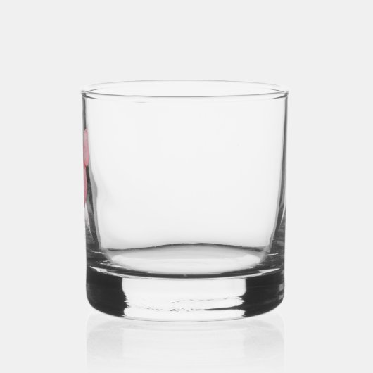 Coquette Aesthetic Cute Pink Bow Personalized Whiskyglas (Links)