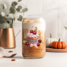 Coquette Aesthetic Pink Bow Cherry Personalized