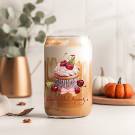 Coquette Aesthetic Pink Bow Cherry Personalized Dosenglas