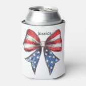 Coquette American Bow Personalisiert Dosenkühler (Kanne Vorderseite)