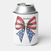 Coquette American Bow Personalisiert Dosenkühler (Kanne Rückseite)