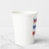Coquette American Flag Coquette Bow 4. Juli Pappbecher (Rechts)