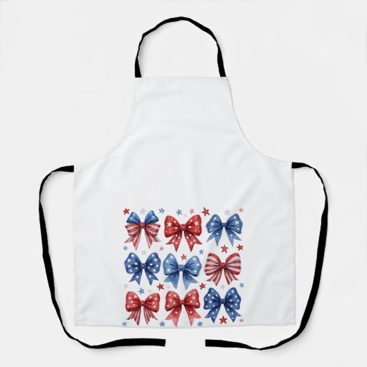 Coquette American Flag Coquette Bow 4. Juli Schürze (Vorderseite)