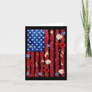 Coquette American Flag Floral 4. Juli Frauen Gi Karte