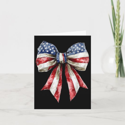 Coquette American Girly 4. Juli American Flag Karte (Vorderseite)