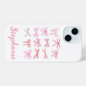 Coquette Ästhetik Light Pink Bows Case-Mate iPhone Hülle (Rückseite (Horizontal))
