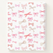 Coquette Ästhetik Light Pink Bows Notizblock (Rückseite)