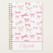 Coquette Ästhetik Light Pink Bows Planer (Vorderseite)