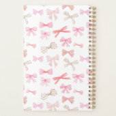 Coquette Ästhetik Light Pink Bows Planer (Rückseite)