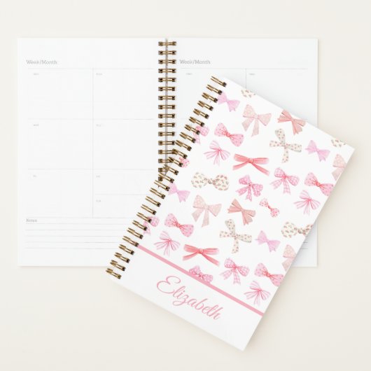 Coquette Ästhetik Light Pink Bows Planer (Anzeige)