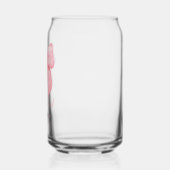 Coquette Ästhetik Niedlich Pink Bow Personalisiert Dosenglas (Links)