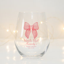 Coquette Ästhetik Niedlich Pink Bow Personalisiert