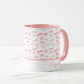 Coquette Ästhetik Valentine Light Pink Bows Tasse (VorderseiteRechts)