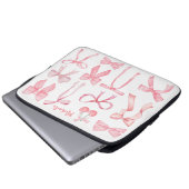 Coquette Ästhetische Niedliche Pink Bows Girly Fem Laptopschutzhülle (Vorne Knopf)