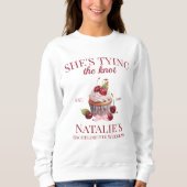 Coquette Ästhetische Pink Bow Cherry Cake Extravag Sweatshirt (Vorderseite)