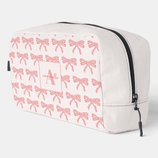 Coquette ästhetische rosa Bogen Waschbeutel (Rechte Ecke)