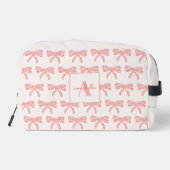 Coquette ästhetische rosa Bogen Waschbeutel (Rückseite)