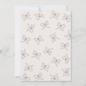 Coquette Ästhetische Schwarze Bow Niedliches Weibl Einladung (Rückseite)