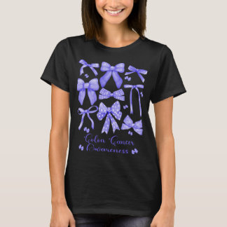 Coquette Ästhetischer Blue Bow Colon Cancer T-Shirt