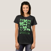 Coquette Ästhetisches Grünes Bow Lymphom T-Shirt (Vorne ganz)