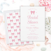 Coquette Ästhetisches Pink Bow Brautparty Einladung