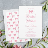 Coquette Ästhetisches Pink Bow Brautparty Einladung