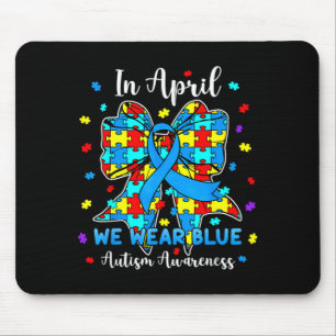 Coquette Autismus-Rätsel im April tragen wir Blau Mousepad